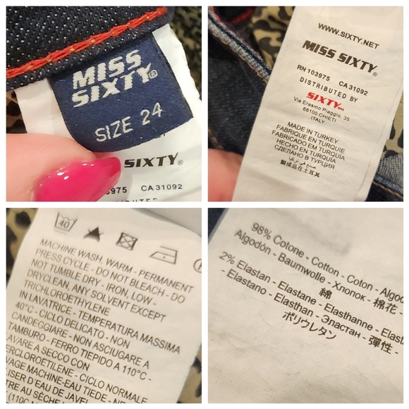 NWT Miss Sixty Soul Lowrise Darkwash Skinny Jeans Womens Size 24 - Picture 6 of 16